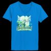 Ladies’  Junior Fine Jersey V-Neck Longer Length T-Shirt Thumbnail