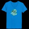 Ladies’  Junior Fine Jersey V-Neck Longer Length T-Shirt Thumbnail