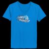 Ladies’  Junior Fine Jersey V-Neck Longer Length T-Shirt Thumbnail