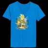 Ladies’  Junior Fine Jersey V-Neck Longer Length T-Shirt Thumbnail