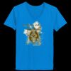 Ladies’  Junior Fine Jersey V-Neck Longer Length T-Shirt Thumbnail