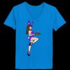 Ladies’  Junior Fine Jersey V-Neck Longer Length T-Shirt Thumbnail