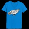 Ladies’  Junior Fine Jersey V-Neck Longer Length T-Shirt Thumbnail