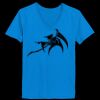 Ladies’  Junior Fine Jersey V-Neck Longer Length T-Shirt Thumbnail