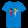 Ladies’  Junior Fine Jersey V-Neck Longer Length T-Shirt Thumbnail