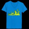 Ladies’  Junior Fine Jersey V-Neck Longer Length T-Shirt Thumbnail