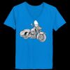 Ladies’  Junior Fine Jersey V-Neck Longer Length T-Shirt Thumbnail