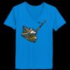 Ladies’  Junior Fine Jersey V-Neck Longer Length T-Shirt Thumbnail