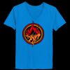 Ladies’  Junior Fine Jersey V-Neck Longer Length T-Shirt Thumbnail