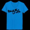 Ladies’  Junior Fine Jersey V-Neck Longer Length T-Shirt Thumbnail