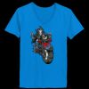 Ladies’  Junior Fine Jersey V-Neck Longer Length T-Shirt Thumbnail