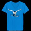 Ladies’  Junior Fine Jersey V-Neck Longer Length T-Shirt Thumbnail