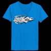 Ladies’  Junior Fine Jersey V-Neck Longer Length T-Shirt Thumbnail