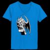Ladies’  Junior Fine Jersey V-Neck Longer Length T-Shirt Thumbnail