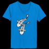 Ladies’  Junior Fine Jersey V-Neck Longer Length T-Shirt Thumbnail