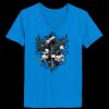 Ladies’  Junior Fine Jersey V-Neck Longer Length T-Shirt Thumbnail