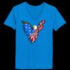 Ladies’  Junior Fine Jersey V-Neck Longer Length T-Shirt Thumbnail