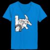 Ladies’  Junior Fine Jersey V-Neck Longer Length T-Shirt Thumbnail
