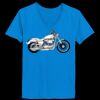 Ladies’  Junior Fine Jersey V-Neck Longer Length T-Shirt Thumbnail