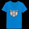 Ladies’  Junior Fine Jersey V-Neck Longer Length T-Shirt Thumbnail