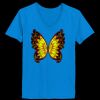 Ladies’  Junior Fine Jersey V-Neck Longer Length T-Shirt Thumbnail