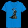Ladies’  Junior Fine Jersey V-Neck Longer Length T-Shirt Thumbnail