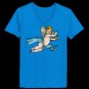 Ladies’  Junior Fine Jersey V-Neck Longer Length T-Shirt Thumbnail