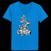 Ladies’  Junior Fine Jersey V-Neck Longer Length T-Shirt Thumbnail