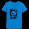 Ladies’  Junior Fine Jersey V-Neck Longer Length T-Shirt Thumbnail