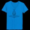 Ladies’  Junior Fine Jersey V-Neck Longer Length T-Shirt Thumbnail