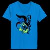 Ladies’  Junior Fine Jersey V-Neck Longer Length T-Shirt Thumbnail