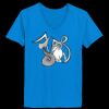 Ladies’  Junior Fine Jersey V-Neck Longer Length T-Shirt Thumbnail