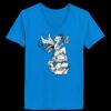 Ladies’  Junior Fine Jersey V-Neck Longer Length T-Shirt Thumbnail