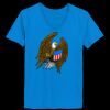 Ladies’  Junior Fine Jersey V-Neck Longer Length T-Shirt Thumbnail