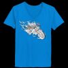 Ladies’  Junior Fine Jersey V-Neck Longer Length T-Shirt Thumbnail