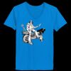 Ladies’  Junior Fine Jersey V-Neck Longer Length T-Shirt Thumbnail