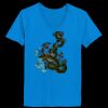 Ladies’  Junior Fine Jersey V-Neck Longer Length T-Shirt Thumbnail