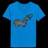 Ladies’  Junior Fine Jersey V-Neck Longer Length T-Shirt Thumbnail