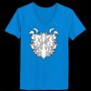 Ladies’  Junior Fine Jersey V-Neck Longer Length T-Shirt Thumbnail