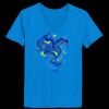 Ladies’  Junior Fine Jersey V-Neck Longer Length T-Shirt Thumbnail
