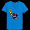 Ladies’  Junior Fine Jersey V-Neck Longer Length T-Shirt Thumbnail