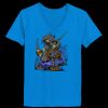 Ladies’  Junior Fine Jersey V-Neck Longer Length T-Shirt Thumbnail