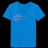 Ladies’  Junior Fine Jersey V-Neck Longer Length T-Shirt Thumbnail