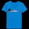Ladies’  Junior Fine Jersey V-Neck Longer Length T-Shirt Thumbnail