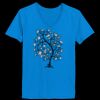 Ladies’  Junior Fine Jersey V-Neck Longer Length T-Shirt Thumbnail