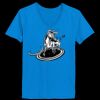 Ladies’  Junior Fine Jersey V-Neck Longer Length T-Shirt Thumbnail