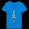 Ladies’  Junior Fine Jersey V-Neck Longer Length T-Shirt Thumbnail