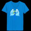 Ladies’  Junior Fine Jersey V-Neck Longer Length T-Shirt Thumbnail