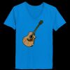 Ladies’  Junior Fine Jersey V-Neck Longer Length T-Shirt Thumbnail