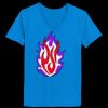 Ladies’  Junior Fine Jersey V-Neck Longer Length T-Shirt Thumbnail
